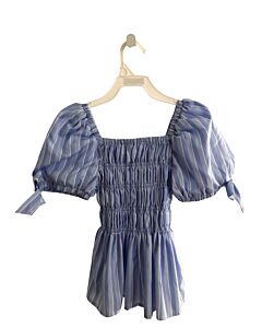 HABITUAL GIRL  BLUE  STRIPED  SHIRT-SS