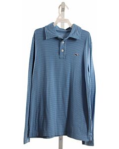 VINEYARD VINES  BLUE  STRIPED  KNIT LS SHIRT