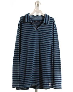 JOHNNIE-O  NAVY  STRIPED  KNIT LS SHIRT