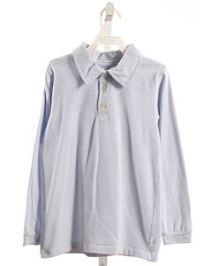 BELLA BLISS  LT BLUE  STRIPED  KNIT LS SHIRT