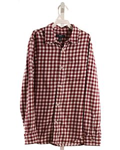 1901  MAROON  GINGHAM  DRESS SHIRT