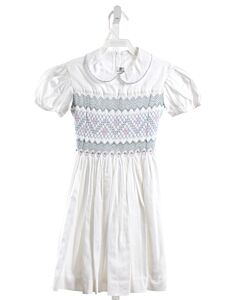 ROWES OF BOND STREET  WHITE   SMOCKED DRESS