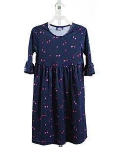 COTTON PINK  BLUE   PRINTED DESIGN KNIT DRESS