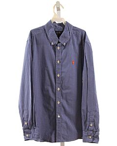 POLO BY RALPH LAUREN  BLUE  GINGHAM  DRESS SHIRT