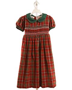 SMOCKINGBIRD  RED  PLAID SMOCKED DRESS