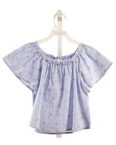 HEART AND ARROW  LT BLUE SEERSUCKER FLORAL  DRESS SHIRT