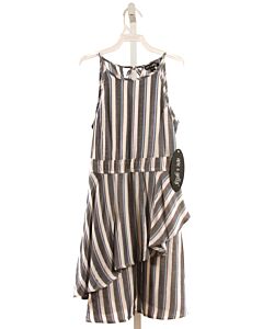 AVA & YELLY  CHAMBRAY  STRIPED  DRESS