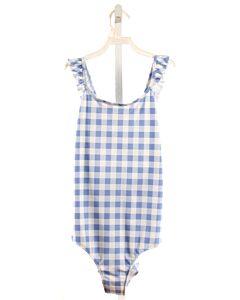 POLO BY RALPH LAUREN  BLUE  GINGHAM  1-PIECE SWIMSUIT