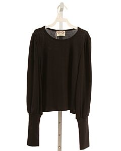 MIA JOY BLACK KNIT LS SHIRT