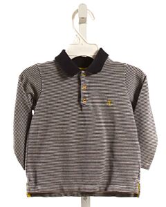 PETIT BATEAU  NAVY  STRIPED  KNIT LS SHIRT