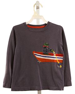 MINI BODEN  GRAY   APPLIQUED KNIT LS SHIRT