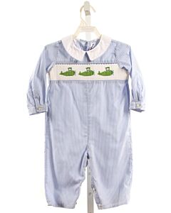 SILLY GOOSE  BLUE  STRIPED  ROMPER