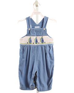 VIVE LA FETE  LT BLUE CORDUROY  SMOCKED LONGALL