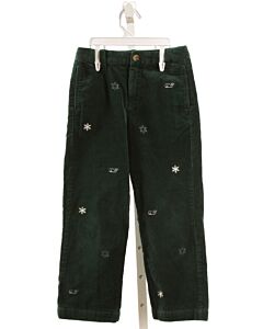 VINEYARD VINES  GREEN CORDUROY  EMBROIDERED PANTS
