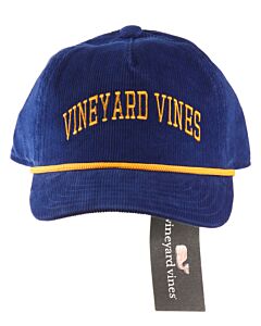 VINEYARD VINES  BLUE CORDUROY  EMBROIDERED HAT