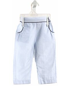 BELLA BLISS  LT BLUE SEERSUCKER STRIPED  PANTS