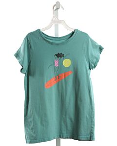 TEA  BLUE   PRINTED DESIGN T-SHIRT