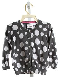 HANNA ANDERSSON  GRAY  POLKA DOT  CARDIGAN