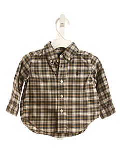 RALPH LAUREN  YELLOW  PLAID  DRESS SHIRT