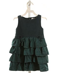 CREWCUTS  GREEN    DRESS WITH RUFFLE