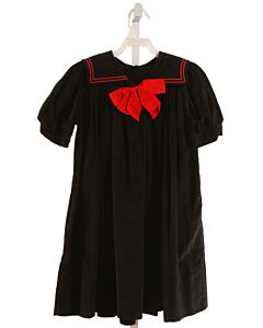 MONDAY'S CHILD  BLACK CORDUROY   DRESS WITH BOW