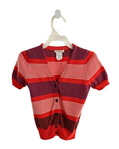 CREWCUTS RED STRIPED CARDIGAN
