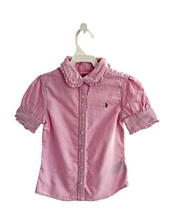 RALPH LAUREN  PINK    DRESS SHIRT WITH RUFFLE