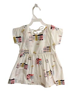 URBANE BABY + KIDS  WHITE   PRINTED DESIGN DRESS