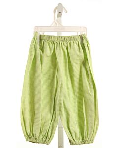 NO TAG  LIME GREEN  GINGHAM  PANTS