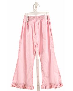 BEAUX ET BELLES  PINK  GINGHAM  PANTS WITH RUFFLE