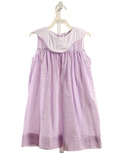 SMOCKED THREADS CECIL & LOU  LAVENDER SEERSUCKER STRIPED  DRESS