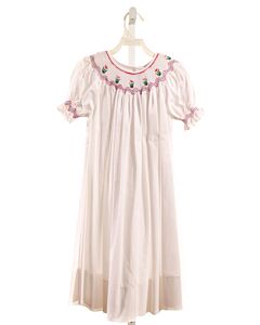 SWEET ANGELA  WHITE   SMOCKED DRESS