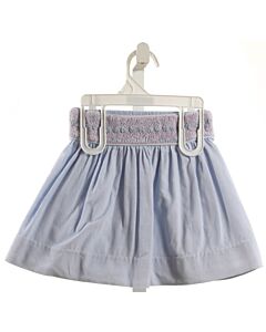 ALICE KATHLEEN  BLUE CORDUROY  SMOCKED SKIRT