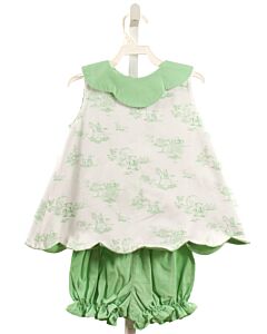 NO TAG  GREEN   PRINTED DESIGN 2-PIECE OUTFIT