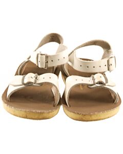 SUN SANS/ SALTWATER SANDALS WHITE SANDALS *THIS ITEM IS GENTLY USED WITH MINOR SIGNS OF WEAR (GOOD PLAY SHOES) *GUC SIZE TODDLER 9