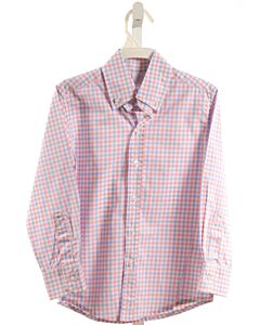 MARY & GRACE  PINK  PLAID  DRESS SHIRT