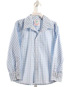 SHRIMP & GRITS  LT BLUE  GINGHAM  DRESS SHIRT