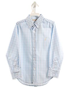 THE BEAUFORT BONNET COMPANY  LT BLUE  GINGHAM  DRESS SHIRT