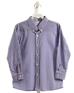 LITTLE ENGLISH  BLUE  GINGHAM  DRESS SHIRT