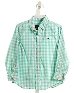 VINEYARD VINES  MINT  GINGHAM  DRESS SHIRT