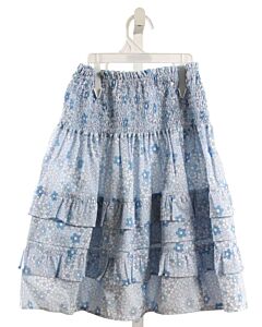 JAMES & LOTTIE  LT BLUE  FLORAL SMOCKED SKIRT