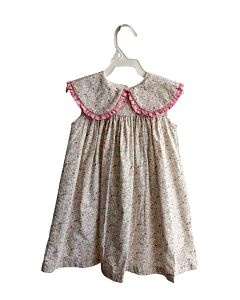 CECIL & LOU  WHITE  FLORAL  DRESS WITH RUFFLE