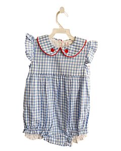 CECIL & LOU  BLUE  GINGHAM EMBROIDERED BUBBLE