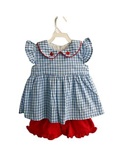 CECIL & LOU  BLUE  GINGHAM EMBROIDERED 2-PIECE OUTFIT