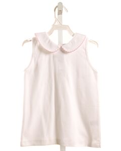 THE PROPER PEONY  WHITE    SLEEVELESS SHIRT WITH PICOT STITCHING