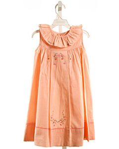SOPHIE & LUCAS  LT PINK  FLORAL EMBROIDERED DRESS WITH RUFFLE