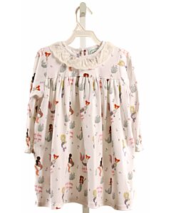 GRACE & JAMES  WHITE  PRINT  LOUNGEWEAR WITH EYELET TRIM