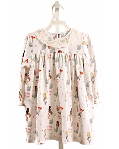 GRACE & JAMES  WHITE  PRINT  LOUNGEWEAR WITH EYELET TRIM