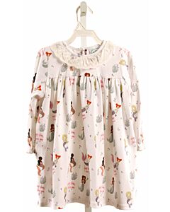 GRACE & JAMES  WHITE  PRINT  LOUNGEWEAR WITH EYELET TRIM