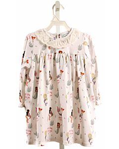 GRACE & JAMES  WHITE  PRINT  LOUNGEWEAR WITH EYELET TRIM